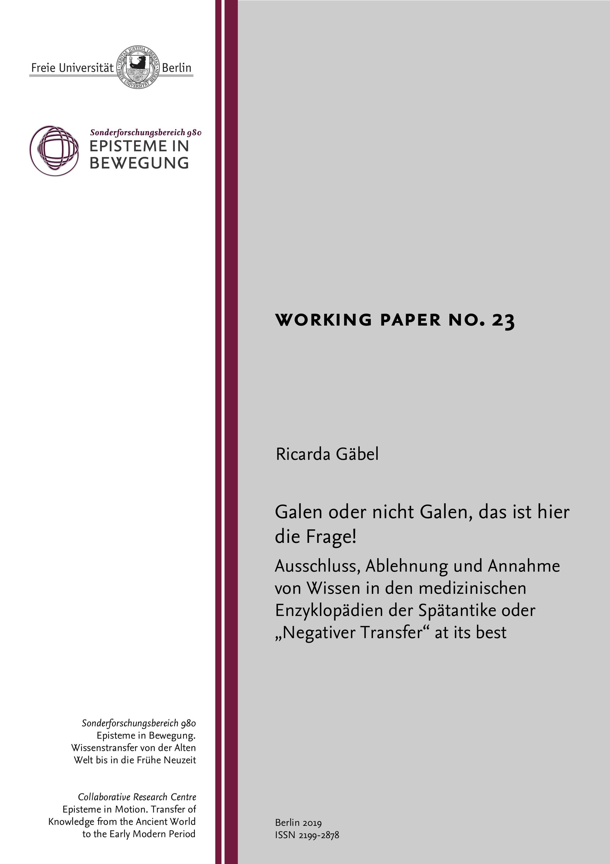 Deckblatt Working Paper 23_Gäbel