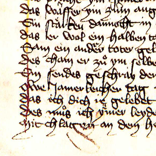 Heinrich Wittenwiler: „Der Ring“ (Cgm 9300, Bl. 57v (Ausschnitt))