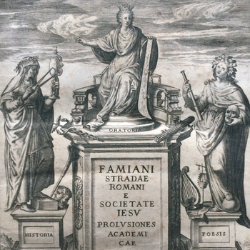 Frontispiz zu Famiano: Strada, Prolusiones academicae, oratoriae, historicae, poeticae (1617).