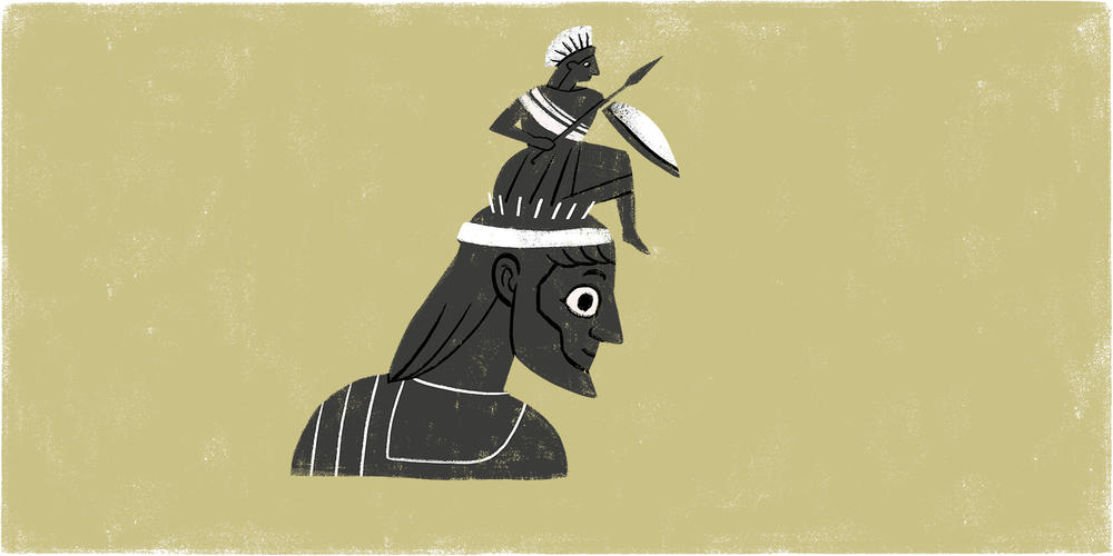 Die Kopfgeburt der Athene. Illustration: Martina Hoffmann